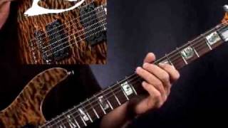 guitar lesson - brad carlton - vertical soloing - f to g chord connection