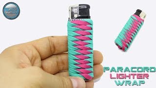 How to make Paracord Lighter Holder Fast and Easy - Paracord Lighter Wrap 2 colors DIY