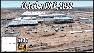 Lucid Motors Factory Construction Site October 19th, 2022 | Drone Footage of 11:00 AM
