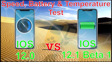 iPhone X Max IOS 12 .1 beta 1 VS 12.0 speed test with temperature test and battery comparison