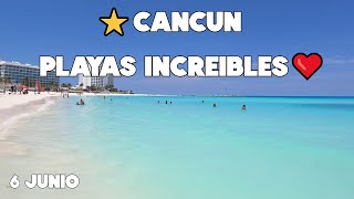 CANCUN🔴LA MEJOR PLAYA DE LA CIUDAD😍5 JUNIO 2023🌴MAS QUE INCREIBLE HOY ZONA HOTELERA