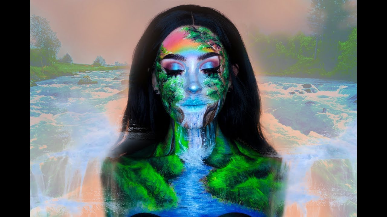 Waterfall Makeup Transformation