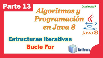 Estructura iterativa bucle for en java (13-25) Curso de Java - Algoritmos y Programación en Netbeans