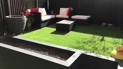 How to install artificial grass using time lapse to show the different stages.