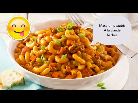 recette-simple-macaroni-à-la-viande-hachée-et-aux-légumes