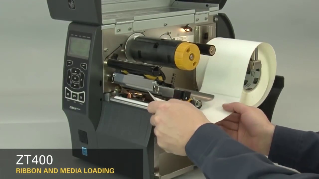 Impressora Zebra ZT410 - Instalação da etiqueta e ribbon - YouTube