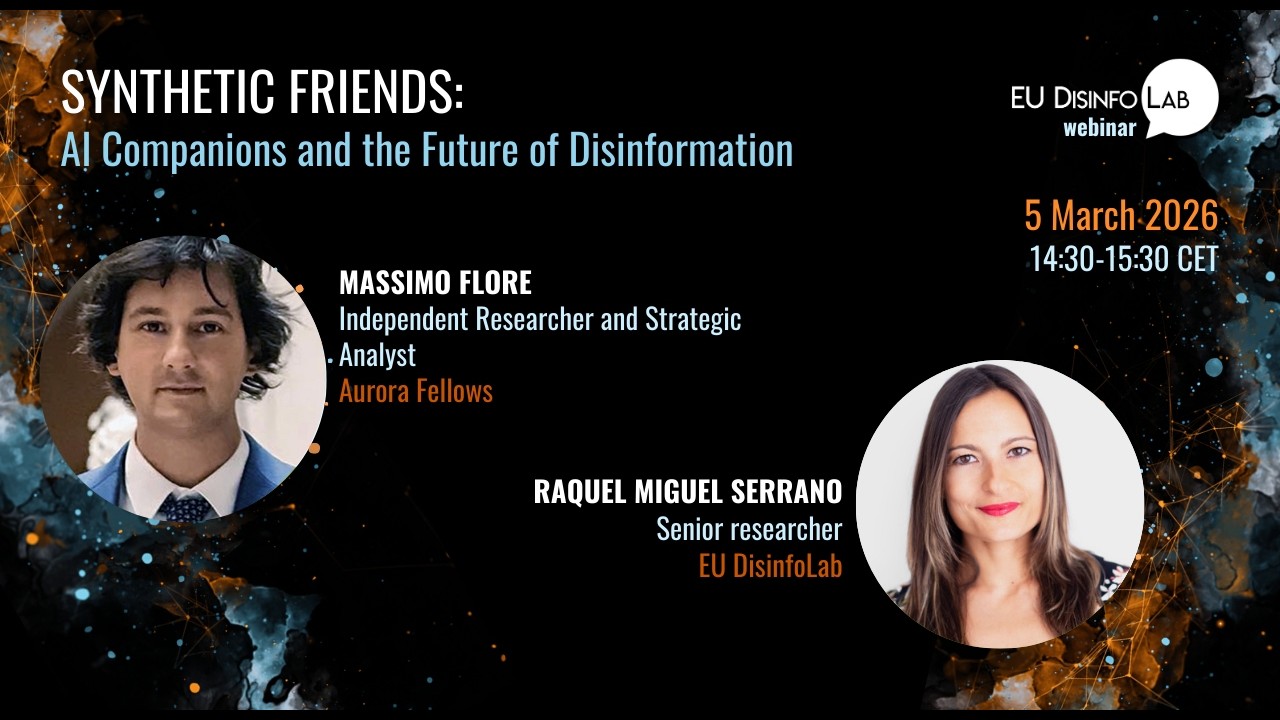 5 March 2026: Synthetic Friends: AI Companions and the Future of Disinformation