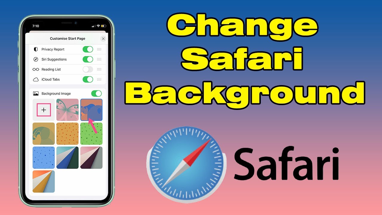 how to change safari picture on iphone