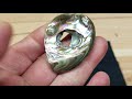 Beach polished abalone shell pendant