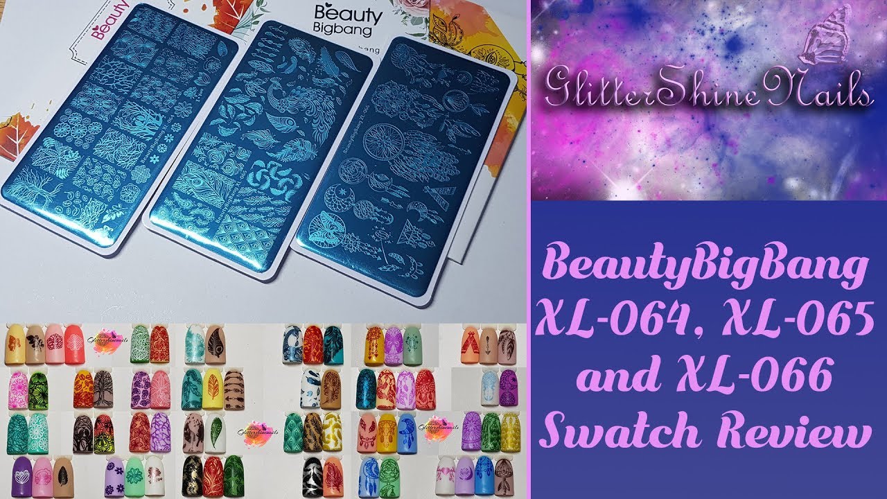 BeautyBigBang Stamping  Plate Swatch  Review Featuring XL-064, XL-065 & XL-066
