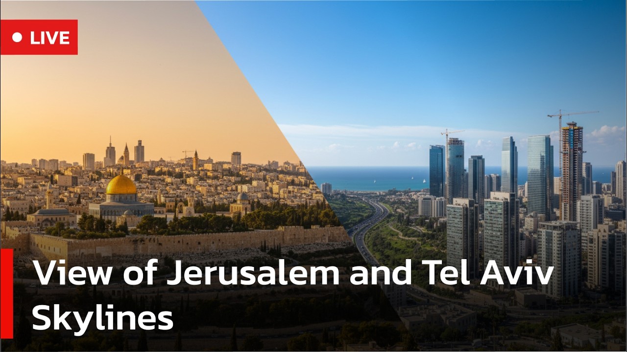 🔴LIVE: View of Jerusalem and Tel Aviv Skylines | AC1S