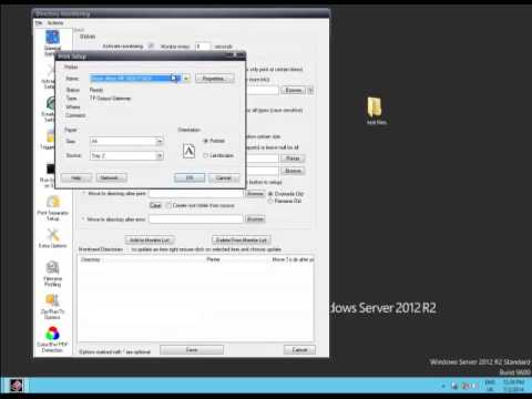 Batch & Print Pro - Running Directory Monitor on Windows 2012 example.