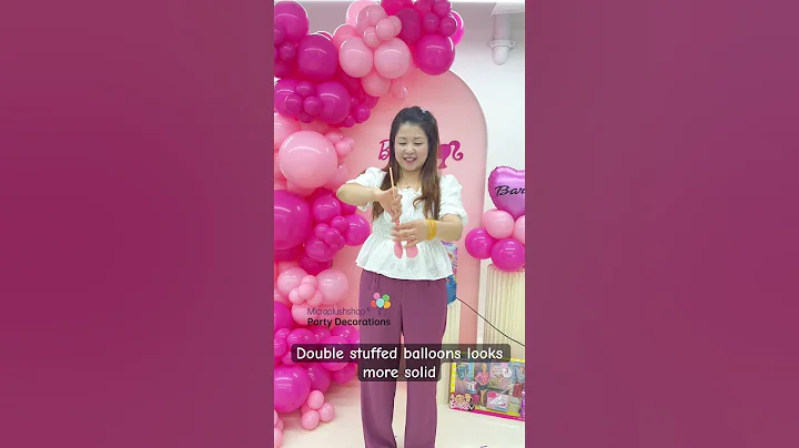 Barbie party hot pink balloon garland #balloongarland #tutorial #balloons #backdrop #balloondecor