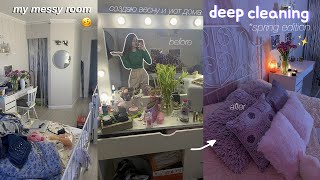 весенняя генеральная уборка в комнате // deep cleaning my messy room // *создаю весну дома 🌷