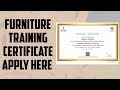 Furniture Course Training Certificate Online Apply Kaise Kare |  Carpenter Training Certificate