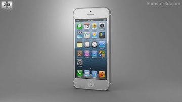 Apple iPhone 5 White 3D model by 3DModels.org