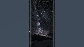 Simple Black Snow Mountain Sky 