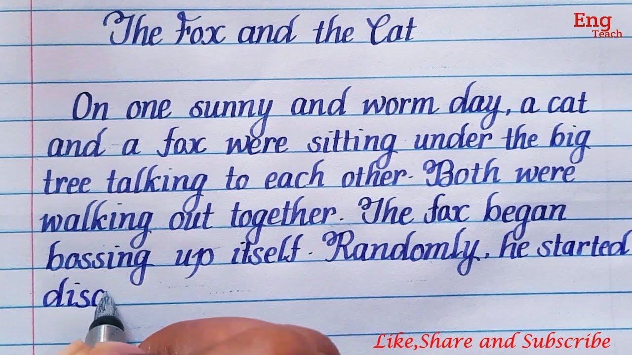 moral story writing in english