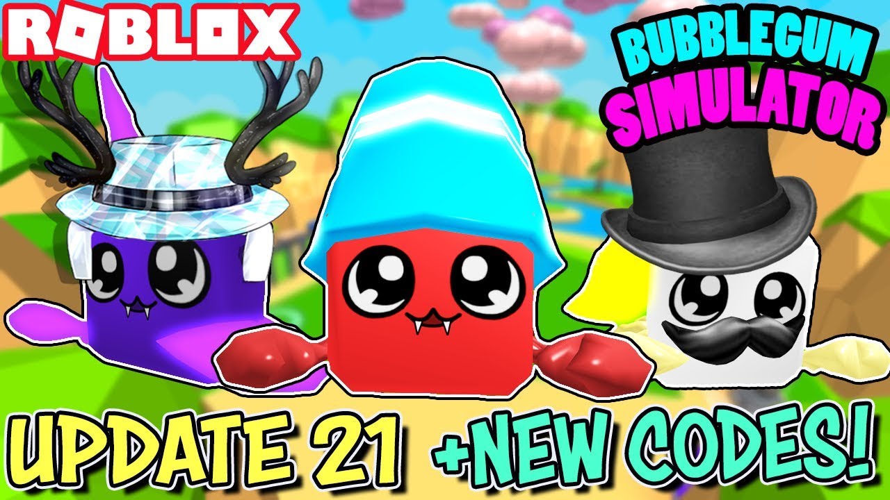  NEW CODES UPDATE 21 IN BUBBLEGUM SIMULATOR Roblox WITH NEW EGG HAT CRATES AND SECRET HAT 