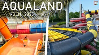 ALL Water Slides at AQUALAND Cologne (with new slides!) | 2023 | 4K POV | Waterpark Germany