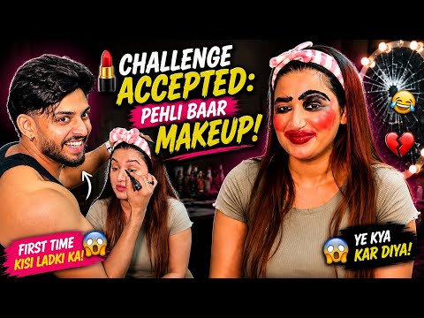 MAINE KIYA SHALINI KA PEHLI BAAR MAKEUP! 😭 Unexpected 😏