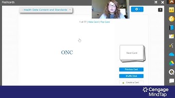 Studying with Flashcards in MindTap