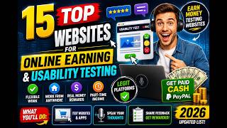 15 Top Websites for Online Earning and Usability Testing, Maximizing Side Income 2026,