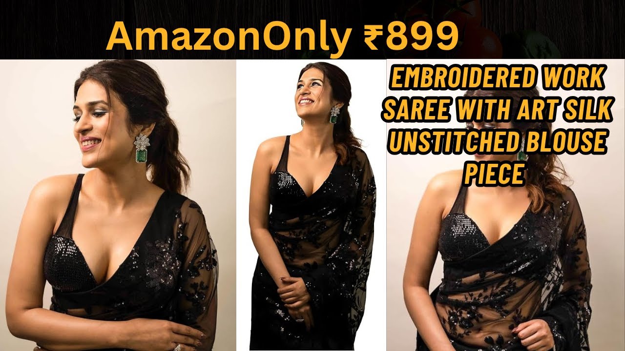 Stylish ₹899 Party Saree Review | StyleScope Black Saree