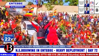 Beatings Fail to Stop the People as Bobi Wine Arrives to Huge Crowds at Entebbe Campaign Venue