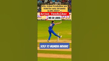 Arjun Tendulkar Got Sold in 30 Lakhs in IPL2025 auction 🏏💰MI bought Arjun #rizwanali #cricketshorts