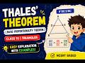 "Thales Theorem Explained Easily 🔥 | Basic Proportionality Theorem | Class 10 Maths"