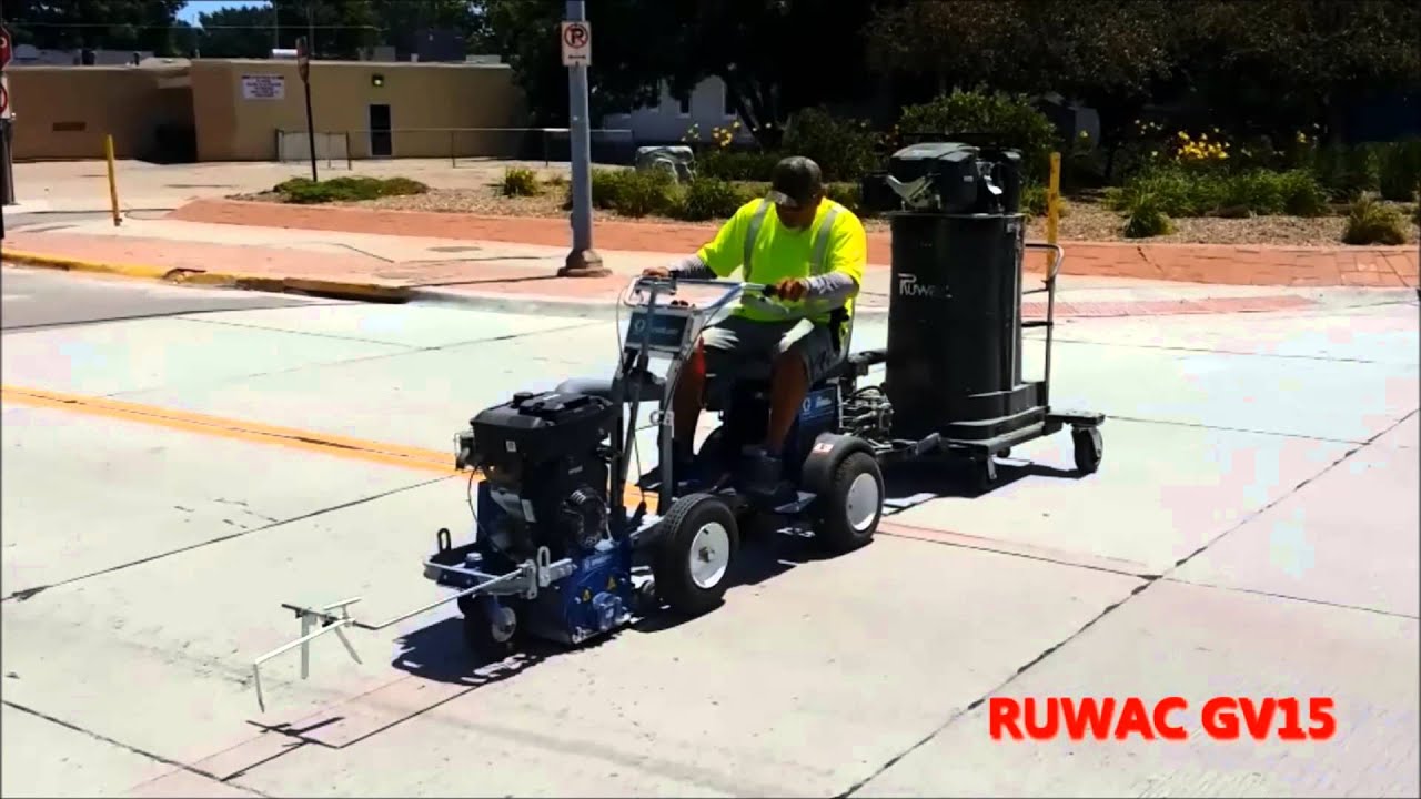 GV15 Gas Powered Vacuum by Ruwac (In Action with Grindlazer 480 Scarifier) | 