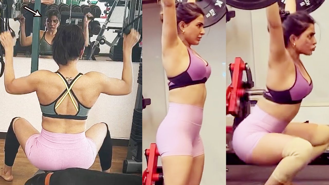 Actress Samantha Hard GYM Workout Video | Samantha Latest Videos Samantha GYM Workouts | 
