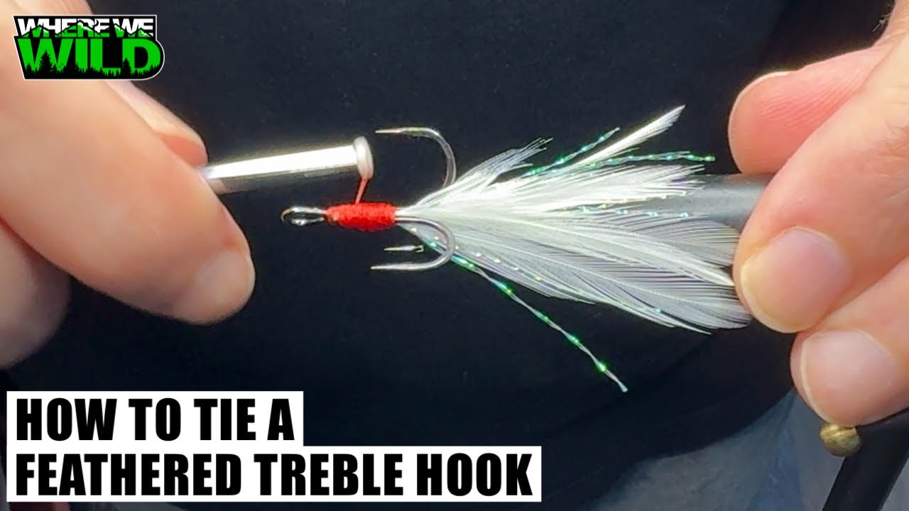 HOW TO TIE A FEATHERED TREBLE HOOK - YouTube
