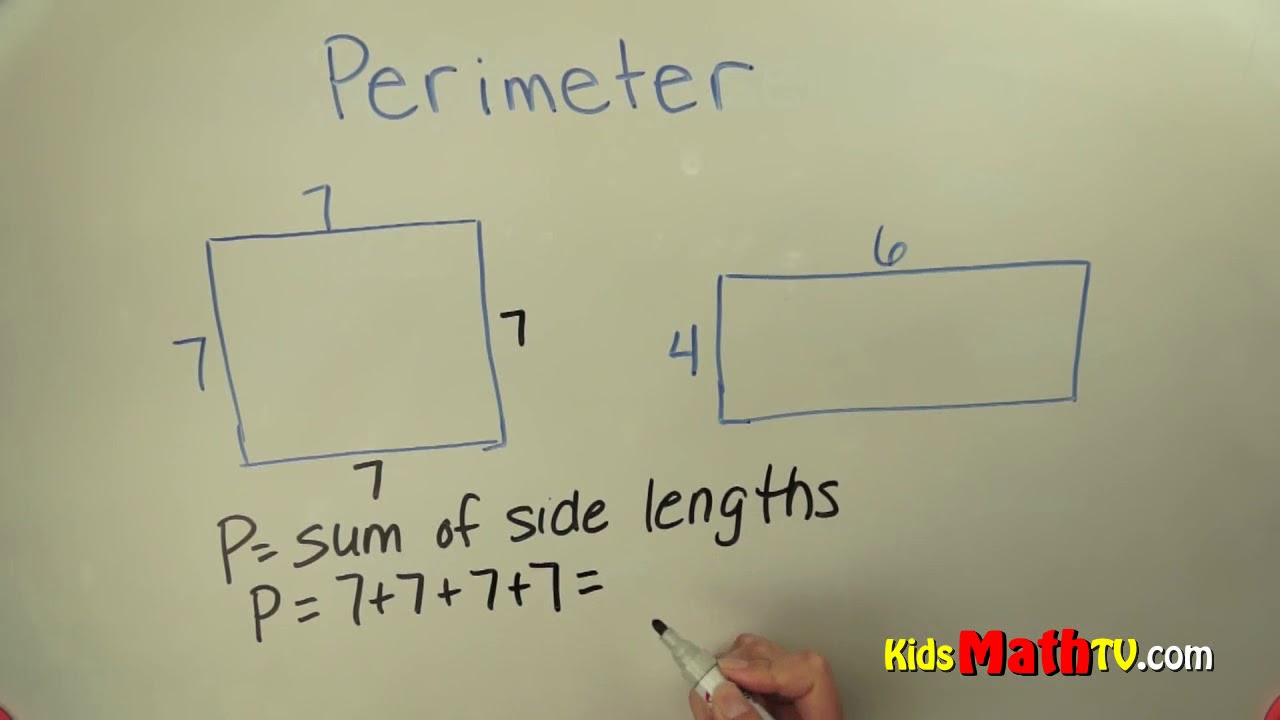Calculate the perimeter of a rectangle video  Math Geometry Lesson For  1st, 2nd, 3rd, 4th Grade 