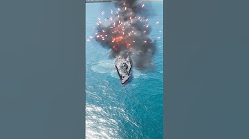 Epic Simulation: Missile Strike on Ship 🚢⚡ | Cinematic Action