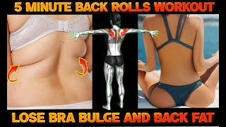5 Minute Back Rolls Workout: Lose Bra Bulge and Back Fat | Get Rid of Back Rolls at Home