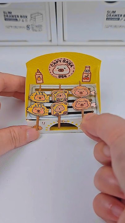 Capybara BBQ Paper crafts ideas #capybara  #papercraft  #diypapercraft