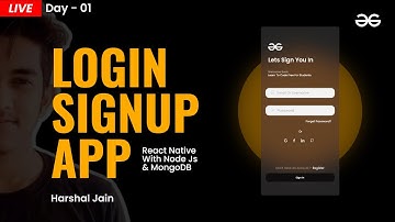 Login Signup App in React Native with Nodejs and MongoDB ( Day - 1 )