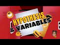 Variables and Hypotheses in Scientific Experiments