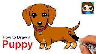 #drawsocute learn #howtodraw a cute, cartoon dachshund puppy dog easy,
step by drawing tutorial. kawaii wiener dog, scent hound drawing. cute
family...