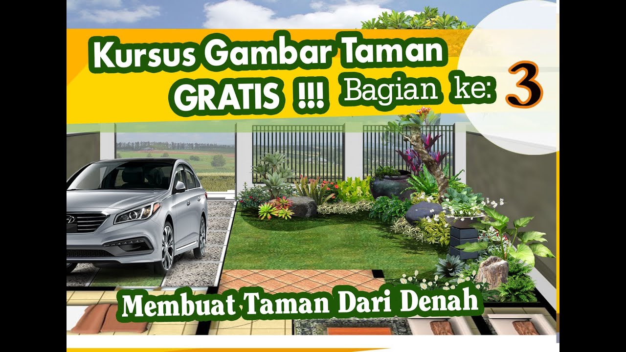 KURSUS GAMBAR TAMAN Bag 3 Membuat Taman Dari Denah YouTube