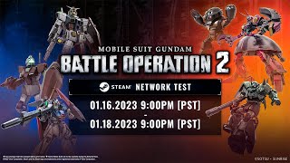 MOBILE SUIT GUNDAM BATTLE OPERATION 2 - Steam Announcement | PC