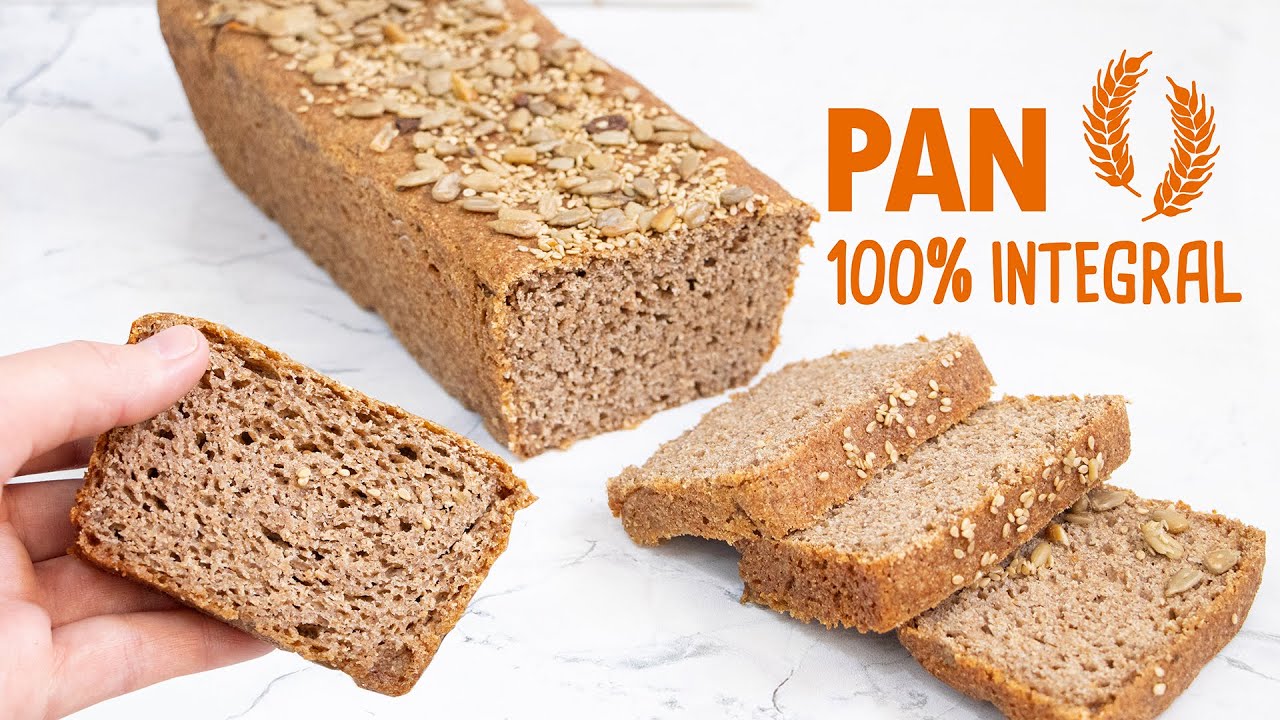 PAN DE MOLDE 100%  INTEGRAL 🍞 Esponjoso y Húmedo