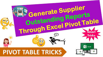 Display Vendor Outstanding Reports Through Pivot Table in Excel