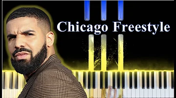 Chicago Freestyle Piano (Updated)- Drake ft. Giveon (Piano Tutorial)