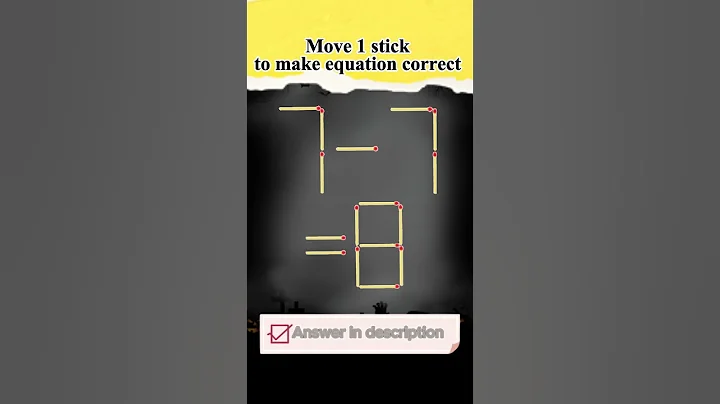 Мatchstick puzzle №338 Move 1 stick to make equation correct