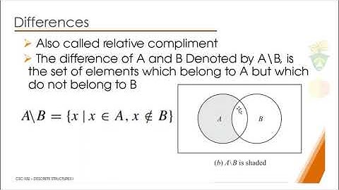 CSC 102- Set Operation Part 4