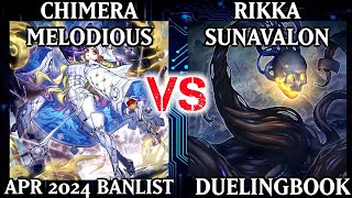 Chimera Melodious vs Rikka Sunavalon | High Rated | Dueling Book