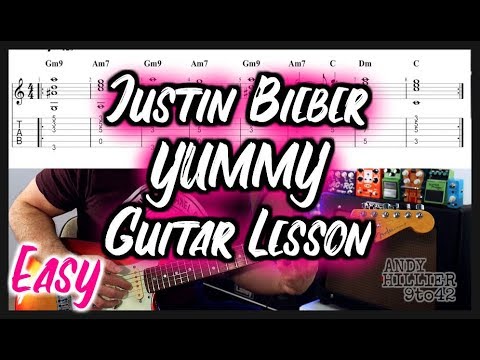 how-to-play-justin-bieber-yummy-guitar-lesson-tutorial-with-tab